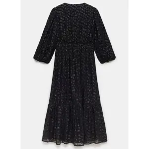 Mint Velvet Black Jacquard Maxi Dress